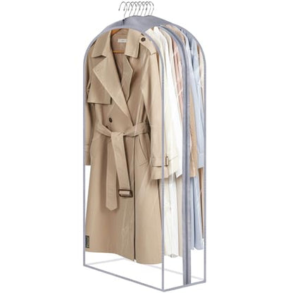 BALEINE 1PK Clear Garment Bags for Hanging Clothes, 48" Dress Suit Bag - color: Clear, size: 48" 10.5" Wide 1PK