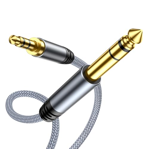 Highwings 3.5mm to 6.35mm Stereo Audio Cable - 10 ft, 1/4 to 1/8 | TRS Bidirectional Stereo Audio Cable Jack for Guitar, Home Theater Devices, Speaker and Amplifiers - size: 10FT