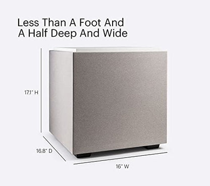 Definitive Technology Descend DN10 10" Subwoofer, White | Digitally Optimized for Movies & Music, New 3XR Architecture, 500W Peak Class D Amp & (2) Pressure-Coupled 10" Bass Radiators - color: White, style: DN10