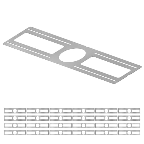 24-Pack New Construction Mounting Plate, 4Inch, LED Recessed Lighting Housing Kits, Flat Steel Rough-in Bracket Fixture for LED Light Bar, Shallow Recessed Lighting Housing Plate - color: Symmetric 4", size: 24 Pack