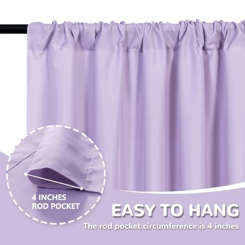 MEETSKY Purple Backdrop Curtains,Wedding Backdrop Drapes,5ft x 7ft,2 Panels | Wedding party backdrops curtains,lavender photo backdrop,fabric background curtains,rod pocket,boy girl baby shower - color: Light Purple, size: 60"W x 84"L (Pack of 2)