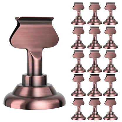 ERYTLLY 16 PK Place Card Holders 1.7 inches Table Card Holder Steel Card Holders for Weddings,Birthdays,Photos, Memo Notes, Restaurants (Antique Copper) - color: Antique Copper