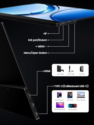 UPERFECT 13.3" 4K OLED Portable Monitor, 109% DCI-P3, 500 Nits Display - size: 13.3"
