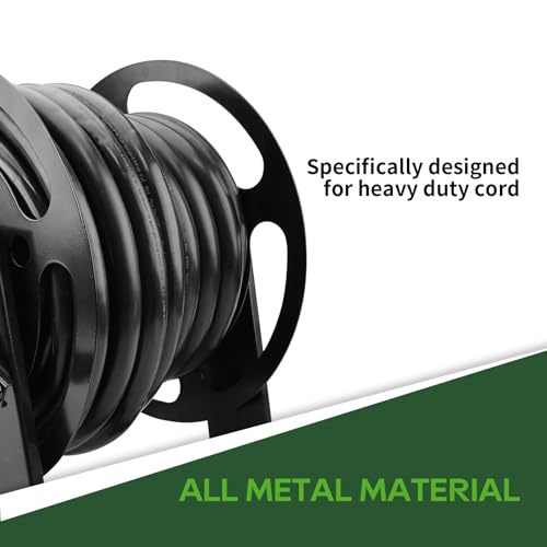 RVGUARD RV Power Cord Reel, Heavy Duty Power Cord Storage Reel, Holds Up to 50 Feet of 50A (6/3+1/8 AWG) Heavy Duty Power Cord