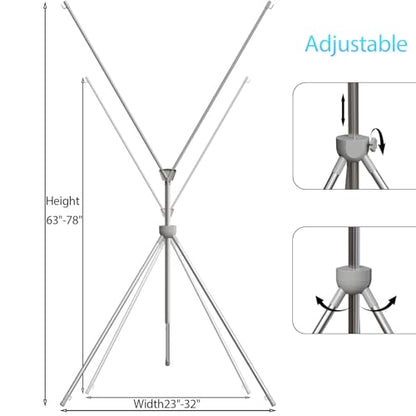 BTDVR 6-Pack Adjustable X Banner Stand with Portable Travel Bag, Fits 23x63 to 32x78 Inch or 2x6ft Banner stand for display, The Ultimate Value for Trade Shows, Retail & Events - size: 6 PACK