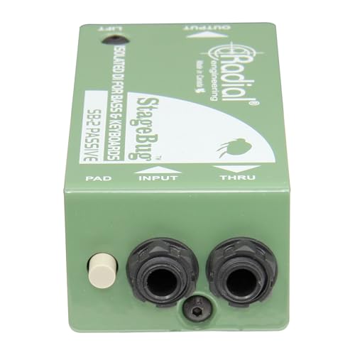 Radial StageBug SB-2 1-Channel Passive Instrument Direct Box (Pair) with 2x XLR Cables, 2x 1/4" Instrument Cables and Polishing Cloth