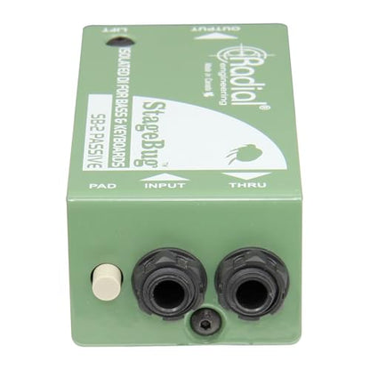 Radial StageBug SB-2 1-Channel Passive Instrument Direct Box (Pair) with 2x XLR Cables, 2x 1/4" Instrument Cables and Polishing Cloth