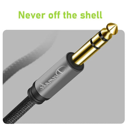 Quarter Inch TRS to TRS Cable - 2Pack 10FT 6.35mm Balanced Stereo Audio AMP Cable - Premium Jack 6.35mm Male to Male Audio Cord for Studio and Live Sound Equipment, Mixers, and Home Use - size: 10FT/3M