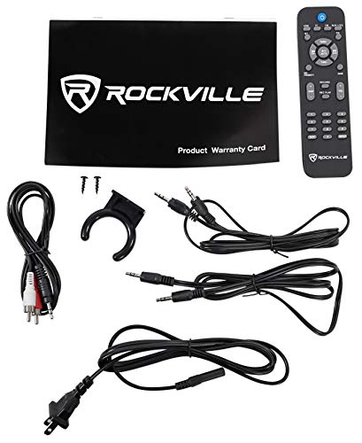 Rockville ROCKnGo 8" Portable Rechargeable Bluetooth PA Speaker with Mic | 360W Peak / 90W RMS, Wireless VHF Mic, 4-8 Hour Rechargeable Battery, XLR / USB, Wheels, 5 Band EQ, Record, Echo, Class D Amp