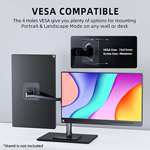 UPERFECT Portable Monitor, 15.6" IPS 1920X1080 FHD Eye Care Travel Screen - size: 15.6