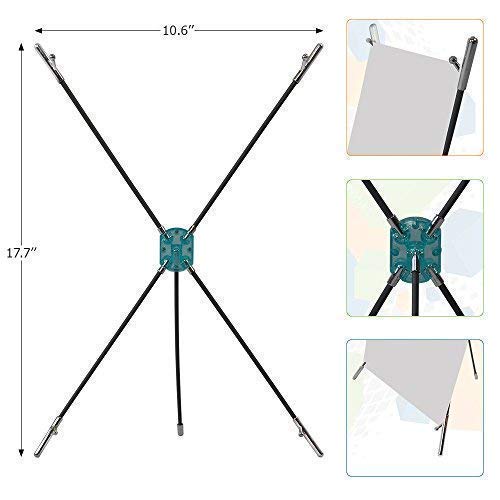 Vispronet Mini Desktop X-Banner Stand – Fits 9.8in x 15.7in Graphics, 5-Piece Vertical Banner Stand for Countertops and Tables, Trade Show Supplies for Promotional Events or Retail Displays - size: 5 pieces