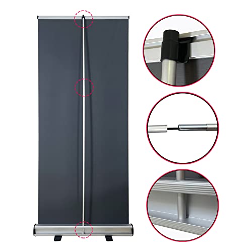 NANYANG 31 ½"x80 Heavy Duty Retractable Roll Up Banner Stand，for business trade show,store sign display Stand with Padded Canvas Bag (Stand Only) - size: 31 ½"x80"
