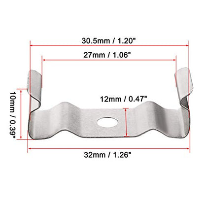 uxcell T8 Clips Bracket Hanger for Integrated Tube Light Fixture, Nickel-plated Manganese Steel, Pack of 15