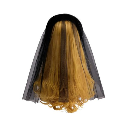 RoleplayCos Tudor French Hood Queen Anne Boleyn Costume Hat Headwear Elizabethan Renaissance Headband Headpiece - color: Blue