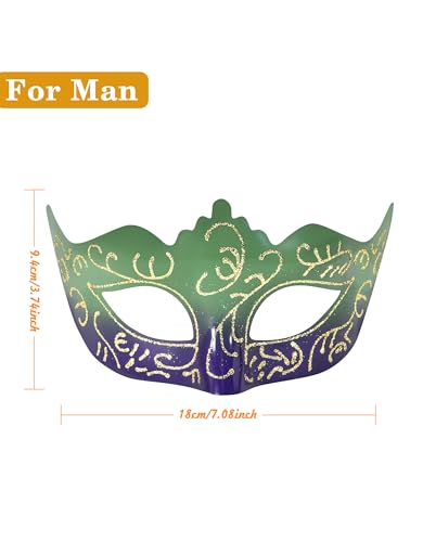 SIQUK Couple Masquerade Masks Set Venetian Party Mask Costume Mask - color: Arrow Mardi Gras