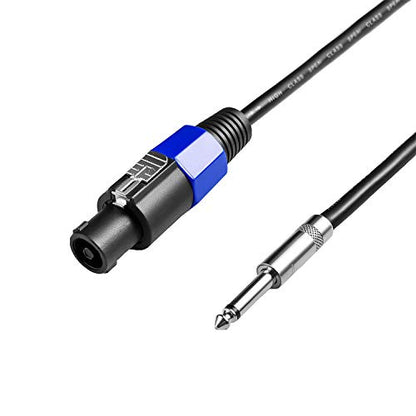 2Pcs 200ft Speakon to 1/4" TS Cable 12AWG Twist Lock Pro Audio Speaker Cord - size: 200Feet-2Pack(DEAL)