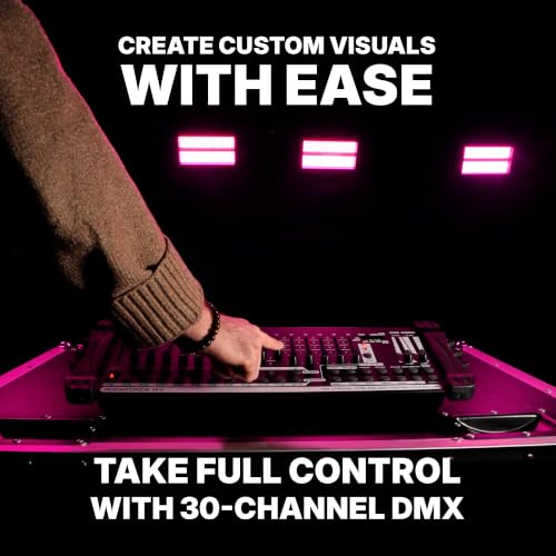 Rockville STAGE PANEL 336 Visual Effect Light, Wash + Matrix Combo, 50 Watts, Strobe Effects, 30 Channel DMX Control, 10 Auto and Sound Programs Ideal for DJ Booths, Clubs, Parties, and Stage Lighting | 280 RGB LEDs, 56 White Strobe LEDs, 30 DMX Channels,