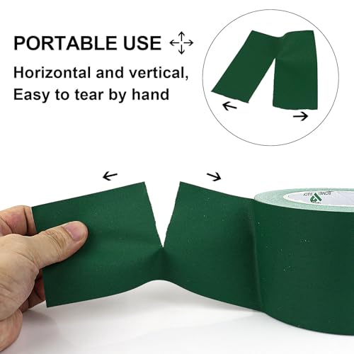 BOMEI PACK Dark Green Gaffer Tape, Matte Non-Reflective, 3inch x 20yds No Residue Hand Tear Self-Adhesive Tape for Labeling, Cable, Stage, Photo Studio, Painters and Duct Repair, 1 Pack