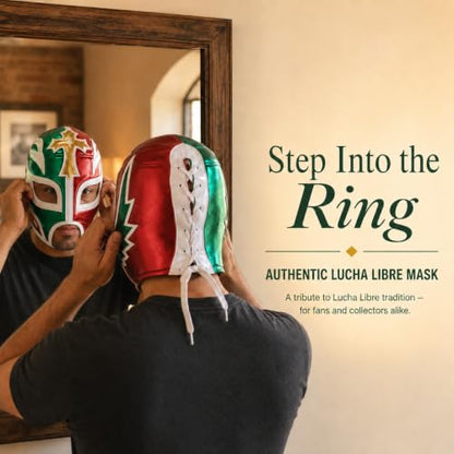 Artisans Bazaar Mexican Custume Wear Masks Luchador Mexicano Wrestling Masks Foamy Material for Men & Women Lucha Libre Adult - style: Rey Mistero Green