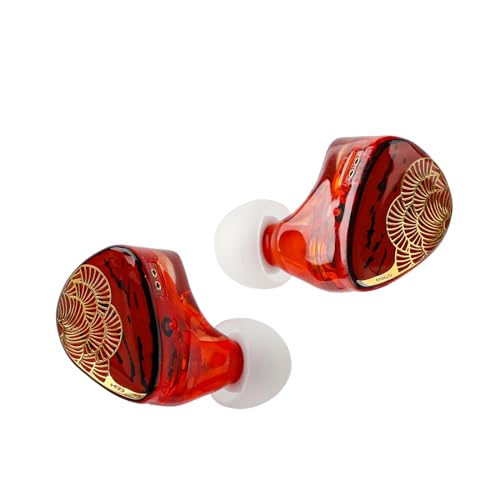 Linsoul TANGZU x HBB XuanNv 2 Dynamic Driver in Ear Monitor HiFi Wired IEM | Gaming Earbuds with 3D Printed Resin Shell, Detachable 2Pin Single Crystal OFC Cable for Musician Audiophile