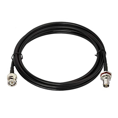 Bingfu BNC Male to Female Bulkhead Mount RG58 Coax Jumper Cable 3m 10 feet for Wireless Microphone System Receiver Amateur Mobile CB Radio UHF VHF Ham Radio Antenna Patch Panel Rack Mount - size: 3m / 10 feet