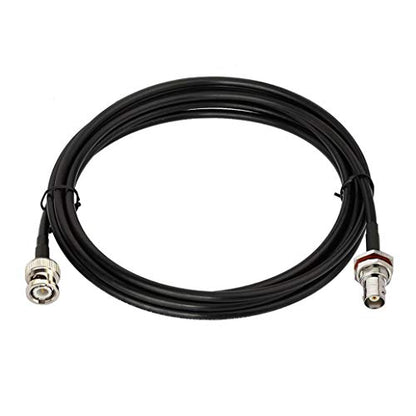 Bingfu BNC Male to Female Bulkhead Mount RG58 Coax Jumper Cable 3m 10 feet for Wireless Microphone System Receiver Amateur Mobile CB Radio UHF VHF Ham Radio Antenna Patch Panel Rack Mount - size: 3m / 10 feet