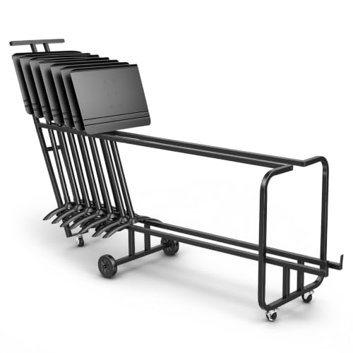 Music Stand Storage Cart Metal Portable,24-stand Capacity | Organized Transport and Storage Rack with Wheels, Churches, Rehearsal Rooms and Performance Halls - size: 24-stand Capacity