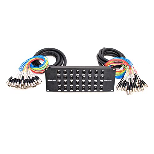 Seismic Audio - SARMSS-32x1515 - 32 Channel XLR TRS Combo Splitter Snake Cable - two 15' XLR trunks - size: 15 Foot x 15 Foot - 32 Channel