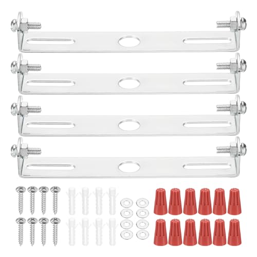 4 Set 110mm 4.33" Universal Light Fixture Mounting Bracket Kit - size: 110mm (4.33")