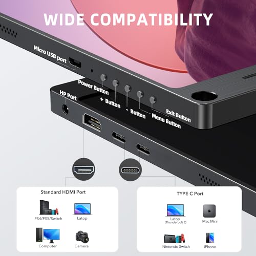 UPERFECT Portable Monitor, 15.6" IPS 1920X1080 FHD Eye Care Travel Screen - size: 15.6