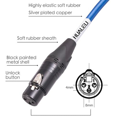 2Pack 1Feet Balanced XLR Female to Right Angle 1/4" TRS Micphone Cable,6.35mm Stereo Male to XLR Female Audio Cable,6N OFC+Silver Plated HI-END Audio Cable for Mixer Micphone - size: 1Feet（2Pack）, style: 90° TRS To XLR F