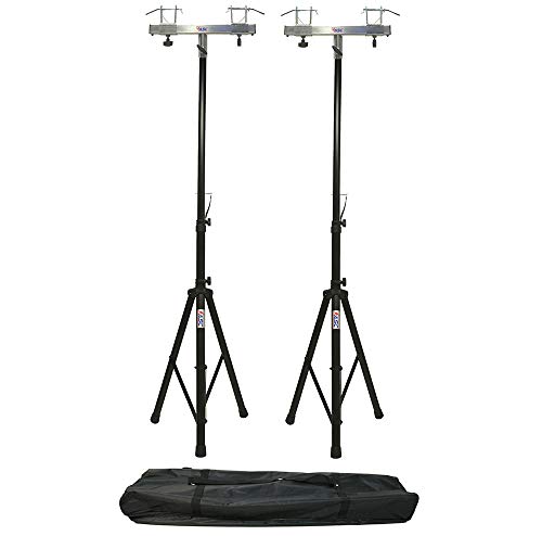 ASC DJ Light Stands 2 Pack 6 Foot Tripod Lighting Stand with Truss Adapters