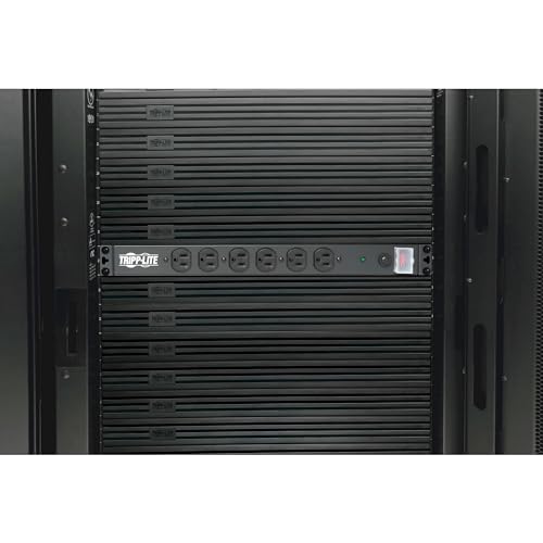 Tripp Lite 14-Outlet Rack Mount Surge Protector Power Strip PDU, 15A, 120V, 3000 Joules, 15ft Cord with 5-15P Plug, 1U Horizontal Rack Mount, Lifetime Manufacturer's Warranty (DRS-1215) - size: 15 Amps, style: Surge Protection