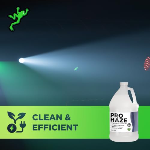 Froggy's Fog Pro Haze High-Performance Haze Fluid for Hurricane Haze 2 and Other Haze Machines, Water-Based Hazer Fluid, 1 Gallon (Pack of 4) - size: 1 Gallon (Pack of 4)
