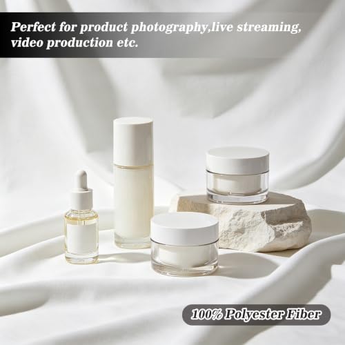 White Photography Backdrop for Photoshoot, 10x10 Ft Polyester Photo Backdrop Curtains, White Backdrops Screen for Photo Studio, Video, Content Creators, Birthday Parties Background - color: White