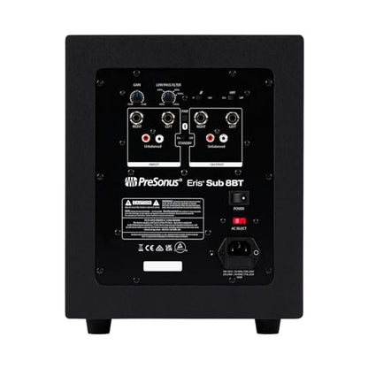 PreSonus Eris Sub 8BT — 8" Inch Powered Subwoofer, Powered Sub, Active Subwoofer, Wireless, Bluetooth, Home Audio, Bass Speaker, Home Theater, Music Production, Gaming - color: Black, size: 8" Subwoofer Bluetooth