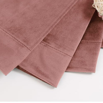 BGment Velvet Curtains 84 inches Long for Living Room, Dusty Rose Pink - color: Dusty Rose, size: 42"W x 84"L (Pack of 2)