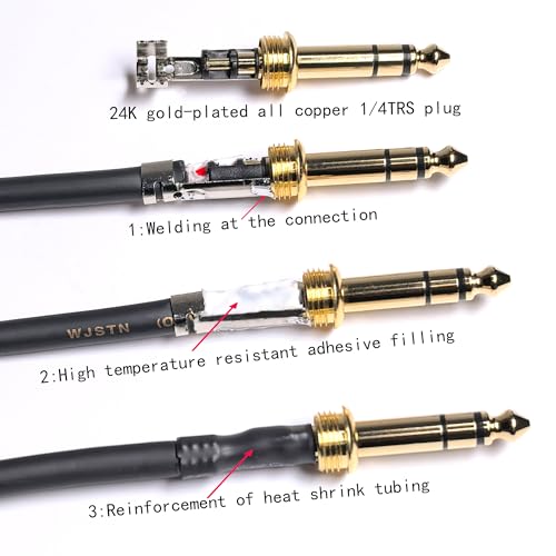 1/4 Inch TRS to XLR Male 6.35mm Balanced Signal Interconnect Microphone Cable Quarter inch to 3pin XLR Patch Cable 2Pack 3FT - size: 3FT
