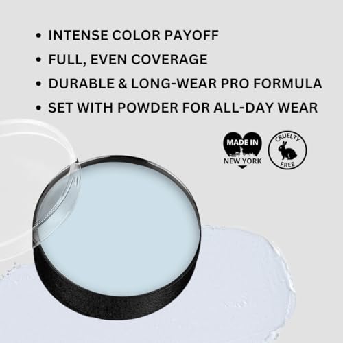 Mehron Makeup Color Cup Greasepaint - MOONLIGHT WHITE, Face & Body Paint | High-Pigment, Long-Wear Cream Face Paint Makeup for Theater, Halloween, Cosplay, & More. Cruelty Free & Made in the USA. - color: Moonlight White