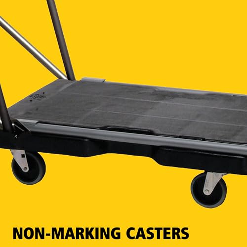 Rubbermaid Commercial Products Convertible Folding Utility Dolly/Cart/Platform Truck with wheels, 250 lbs Capacity, for Moving/Warehouse/Office - style: 250 lb. Capacity, 3" Casters