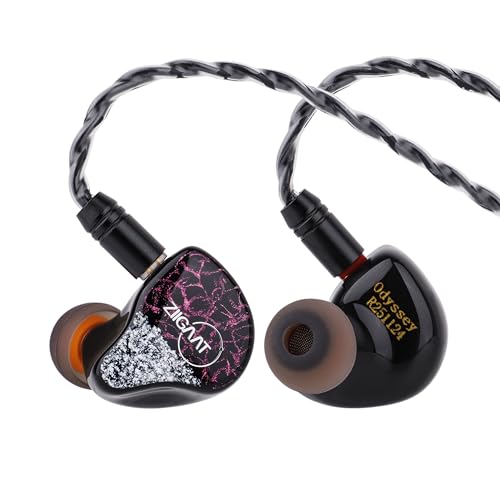 Linsoul ZiiGaat Odyssey 1DD+3BA Hybrid IEM in-Ear Monitor Earphone, 2Pin | Professional Sound Isolating Monitoring & Gaming Earbuds, with Detachable Cable for Bass-lovers Musician Audiophile