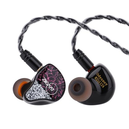 Linsoul ZiiGaat Odyssey 1DD+3BA Hybrid IEM in-Ear Monitor Earphone, 2Pin | Professional Sound Isolating Monitoring & Gaming Earbuds, with Detachable Cable for Bass-lovers Musician Audiophile