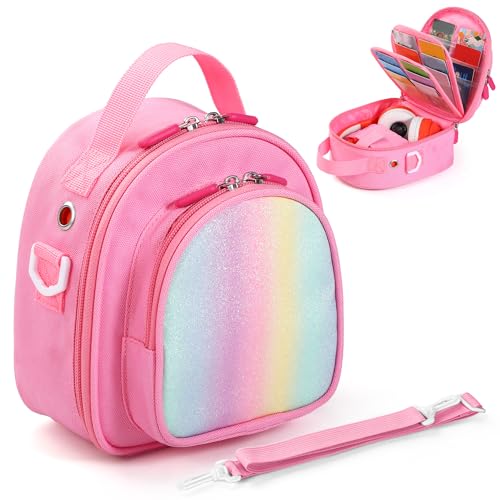 Carrying Case Compatible with Yoto Mini 2024 Edition & Headphone - color: Pink