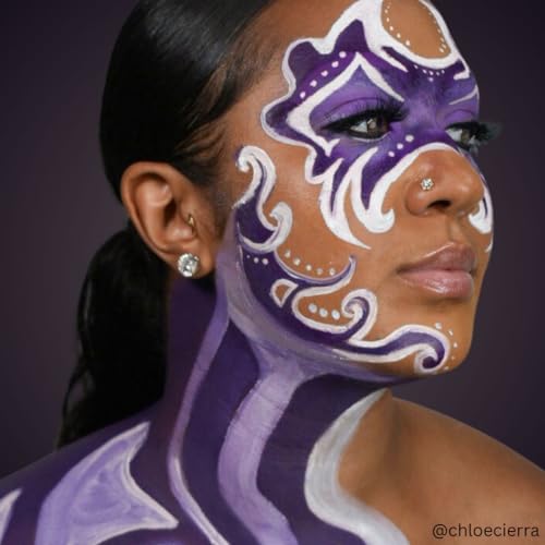 Mehron Makeup Liquid Makeup - PURPLE, Face & Body Paint | 1 Fl oz Water-Based Face Paint & Body Paint Perfect for Halloween & Cosplay. Air Brush Compatible. Vegan & Made in the USA. - color: Purple