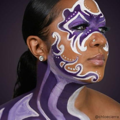 Mehron Makeup Liquid Makeup - PURPLE, Face & Body Paint | 1 Fl oz Water-Based Face Paint & Body Paint Perfect for Halloween & Cosplay. Air Brush Compatible. Vegan & Made in the USA. - color: Purple