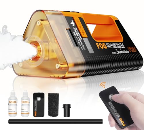 LENSGO Portable Fog Machine Master Pro 100W Handheld Smoke Machine with Wireless Remote Control and 3 Speed Mode for Photography, Party Events, Weddings, Stage Effects, and Indoor Scenes