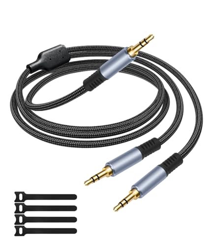 1/8" TRS Stereo Splitter Cable 6.6FT(Splitter 20cm), Male to Dual Male, 3.5mm Y-Splitter Stereo Cable, for Speakers, Headphone, Cell Phone PC Laptop, Perfect for Switching or Two Sets of Speakers - size: 6.6FT, style: 1/8" TRS Stereo Male to Dual Male
