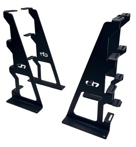 Droppin' Hz 4 Amp Amplifier Rack, Heavy Duty Laser Cut Steel Audio Equipment Rack for Car Audio Sound Systems, Black Powder Coated Amps Rack, Racks for Sound Equipment, Amplifiers Not Included