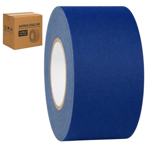 GGR Supplies CGT-80 Gaffers Stage Tape, Dark Blue, 3 in x 60 yd, 16-Pack | 12 Mil Low-Gloss Cloth, Clean Removal from Most Surfaces, Water and Abrasion Resistant, Cable Management, Film, Photography - color: Dark Blue, size: 3 in. (Pack of 16)