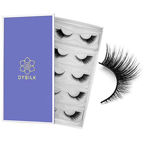 DYSILK Eyelashes Mink Lashes - False Eyelashes Fake Lashes 5 Pairs 6D Lashes Cat Eye Fake Eyelashes Strip Lashes Reusable Faux Mink Eyelashes Lash Extension Kit | Angel 4mm-17mm - color: 5 Pairs- 10